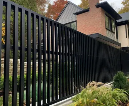 A newly replaced aluminium fence in Port Macquarie