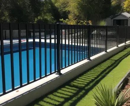 A newly replaced aluminium pool fence in Port Macquarie