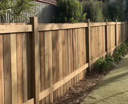 A newly installed timber fence in Port Macquarie