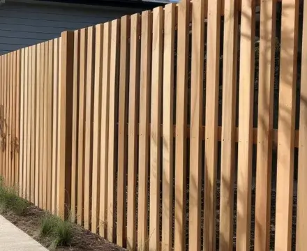 A newly replaced timber fence in Port Macquarie