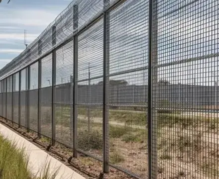 A newly replaced security commercial fence in Port Macquarie